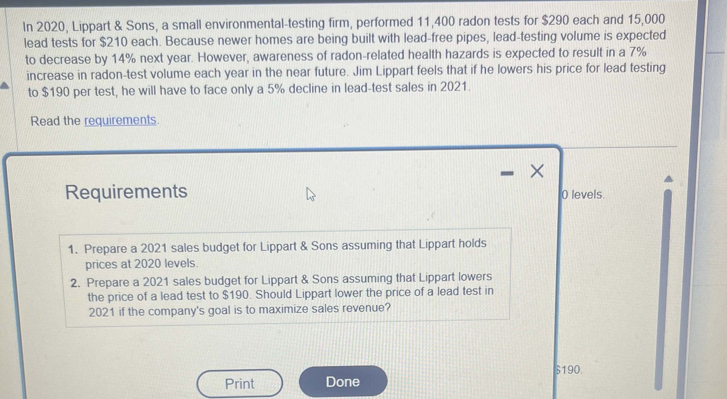 In 2 0 2 0 , Lippart & Sons, a small