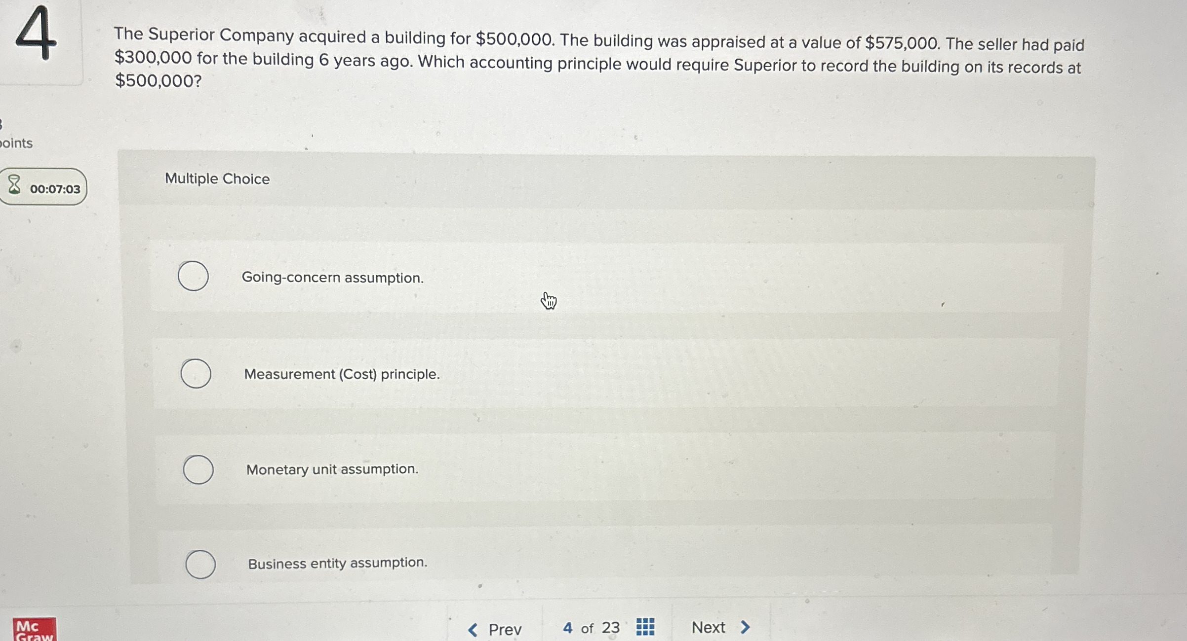 4 The Superior Company acquired a building for $
