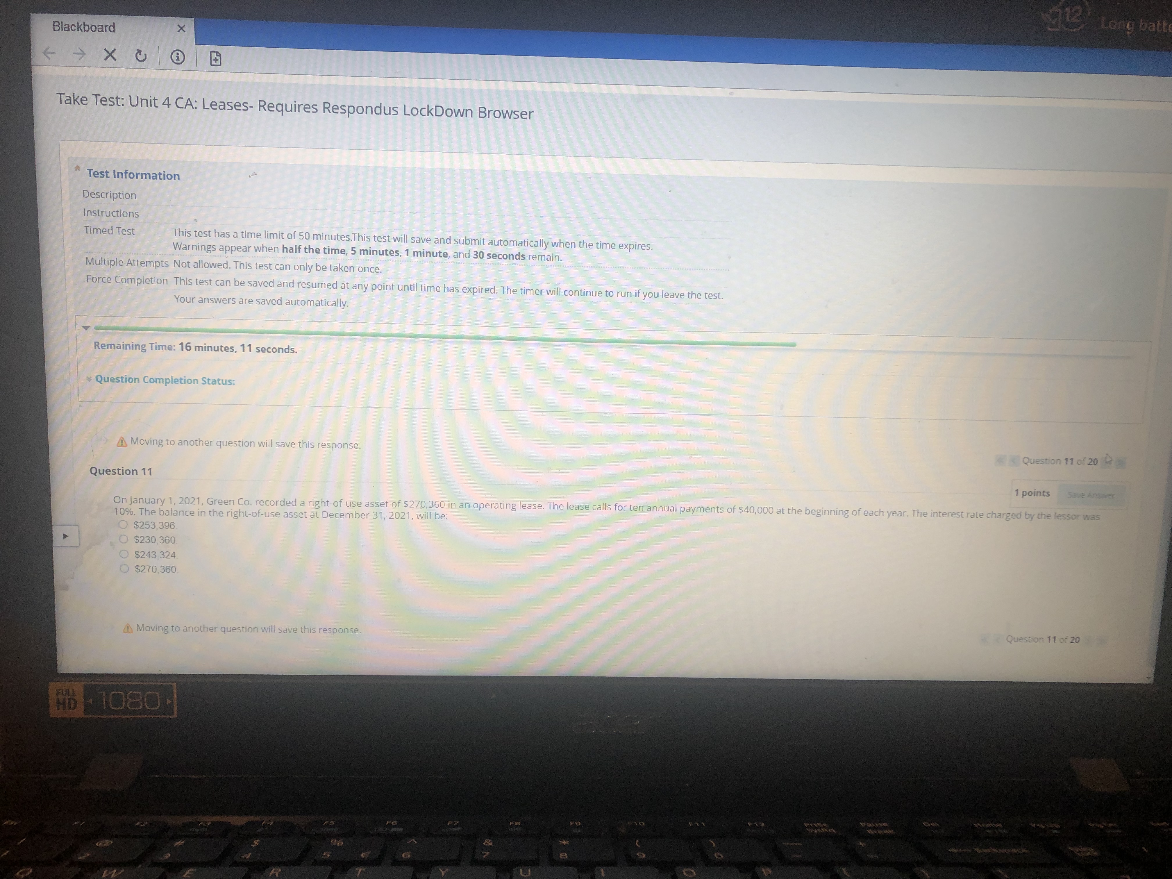 912 Long bath Blackboard X X U @ Take Test: Unit