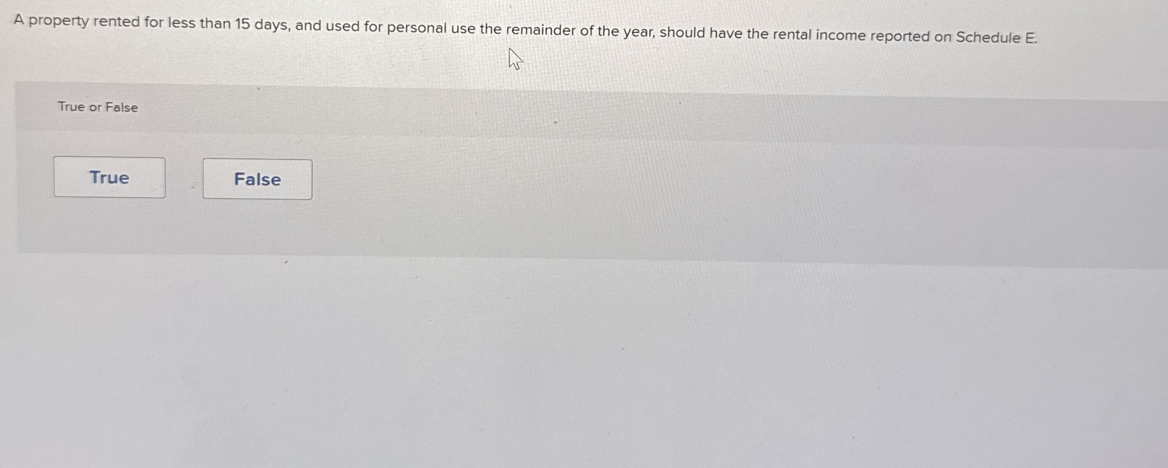 A property rented for less than 1 5 days, and