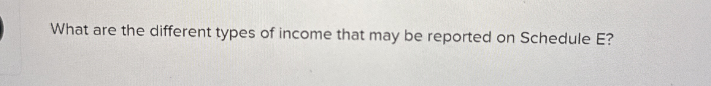 What are the different types of income that may