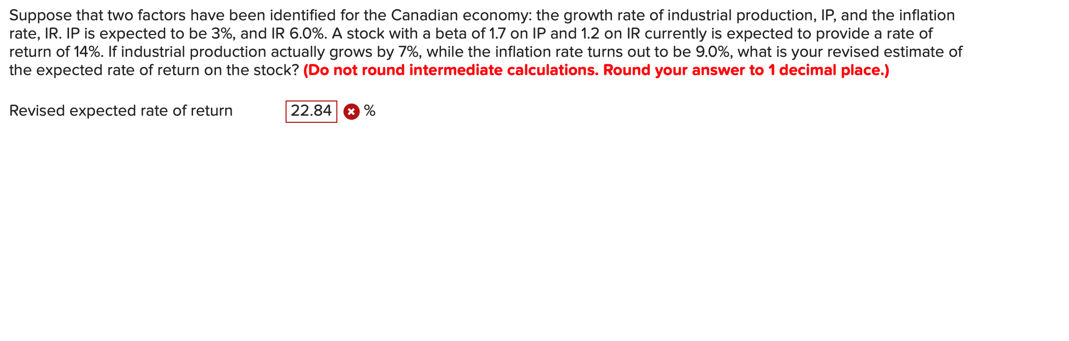 Consider the following multifactor (APT) model of