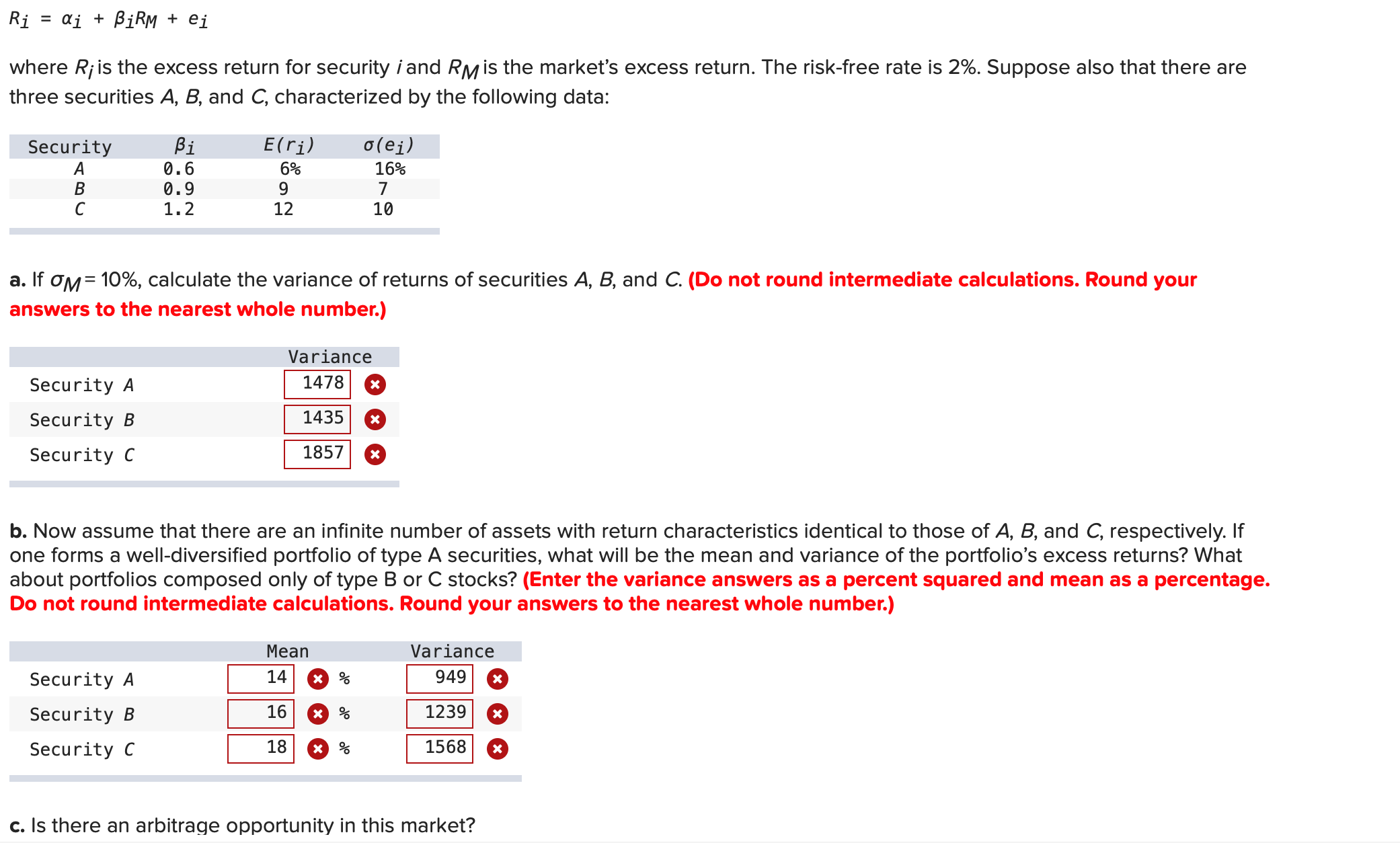 Consider the following multifactor (APT) model of