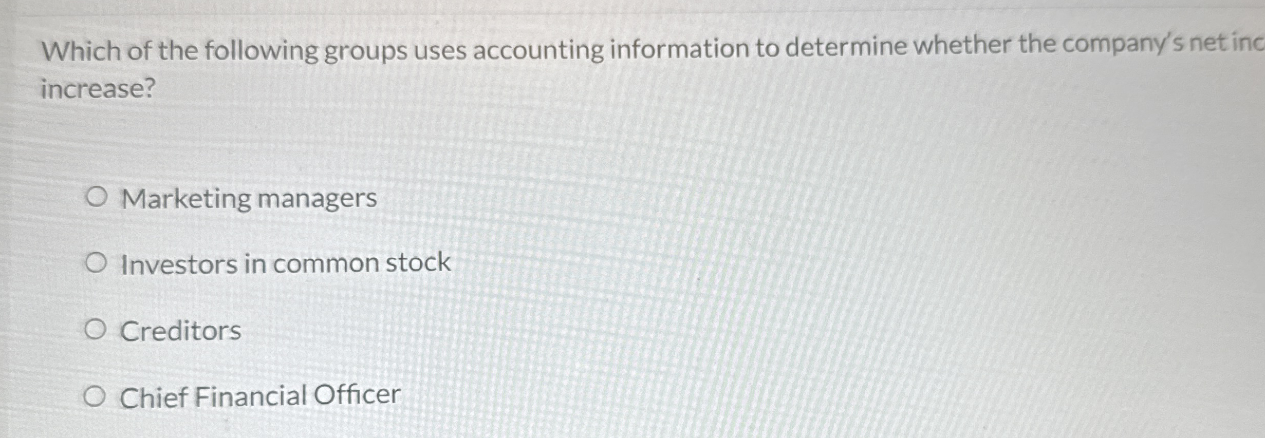 Which of the following groups uses accounting