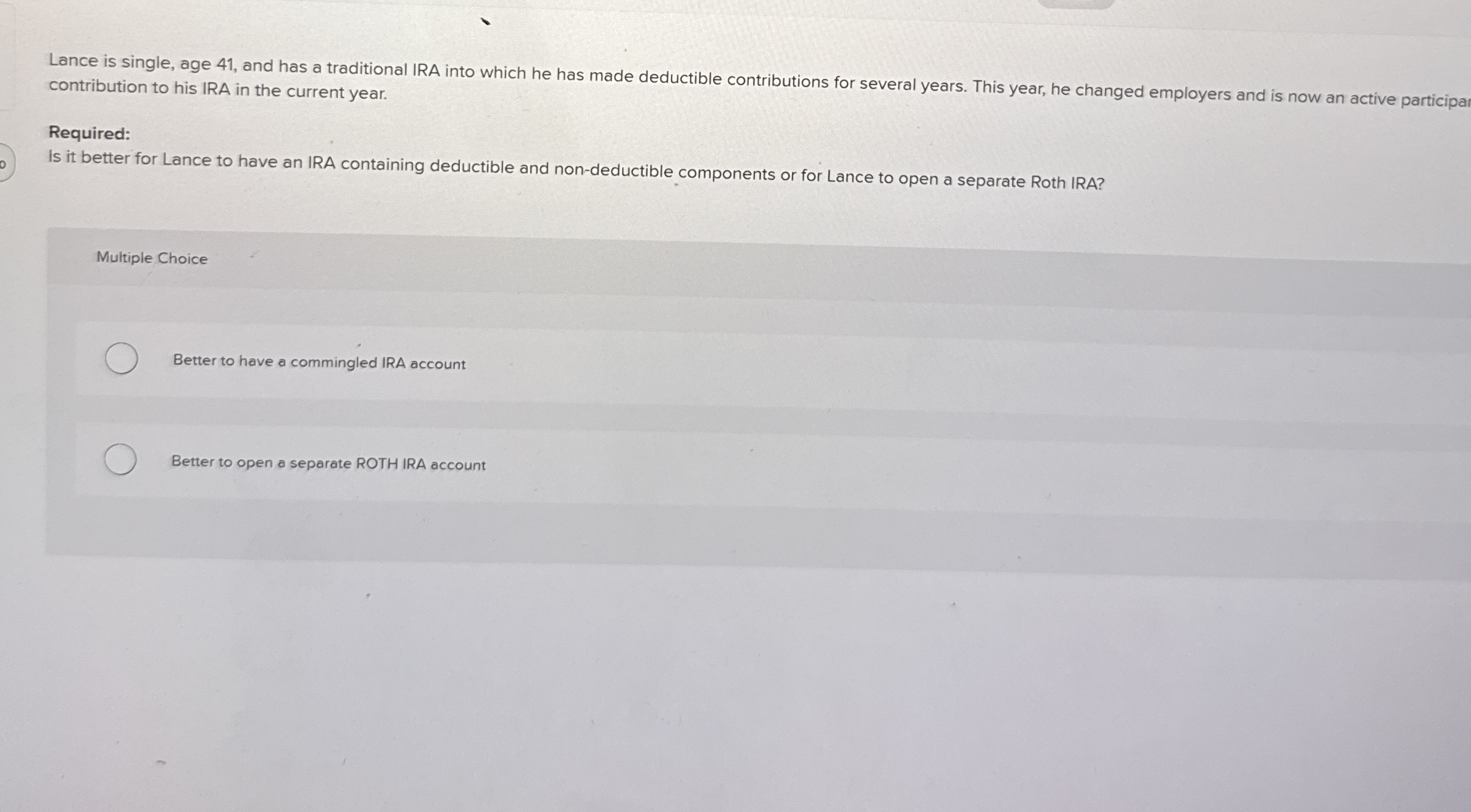 Lance is single, age 4 1 , and has a traditional