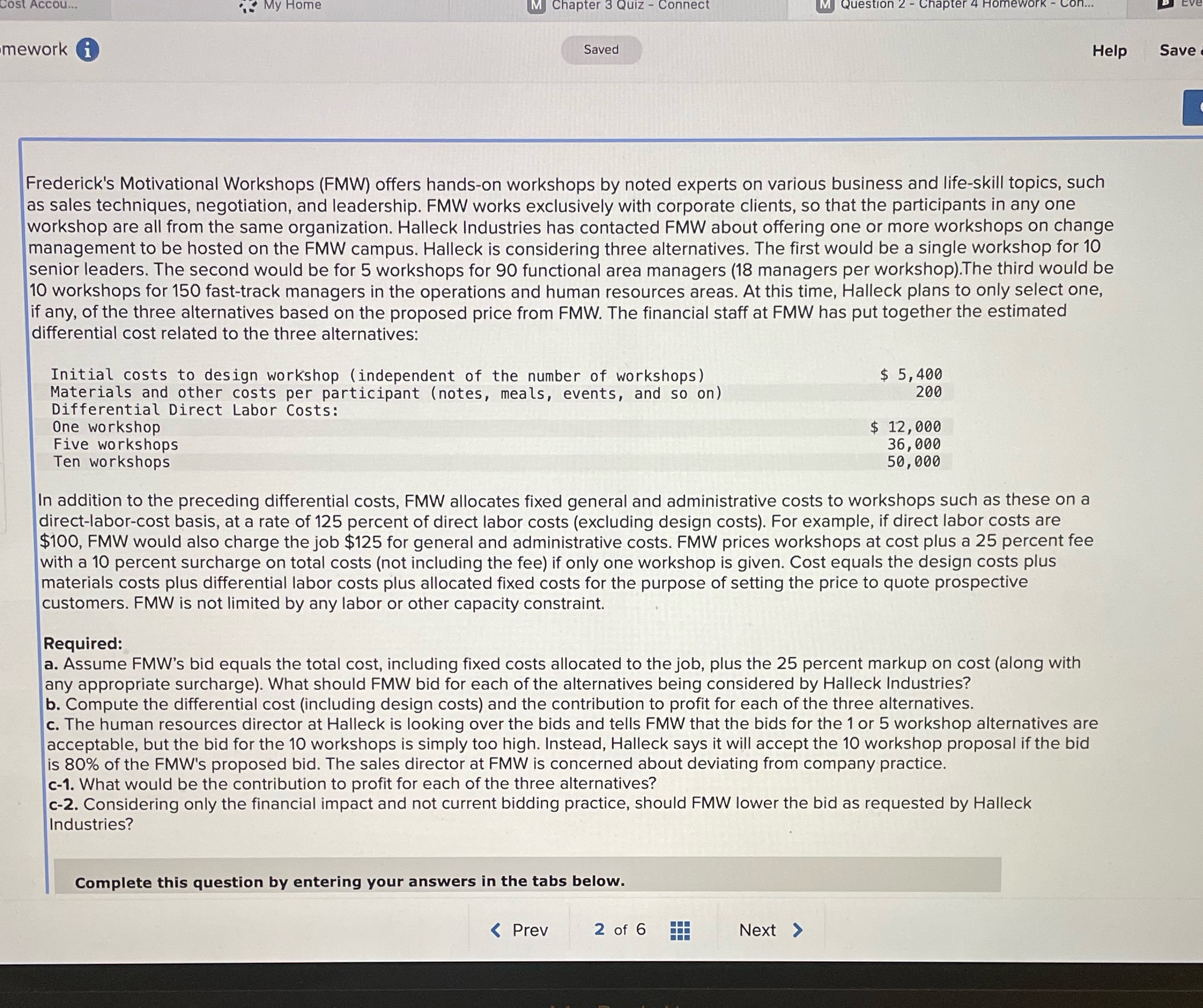 of: My Home l l m Chapter 3 Quiz - Connect I w
