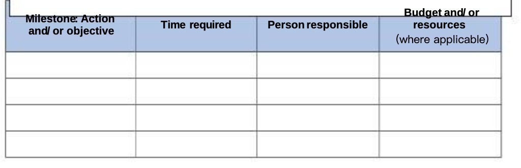 Milestone: Action Budget and/ or and/ or