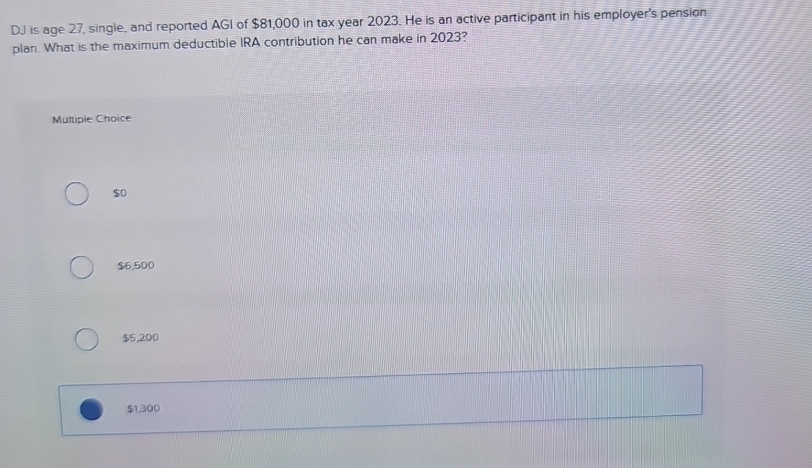 DJ is age 2 7 , single, and reported AGI of $ 8 1