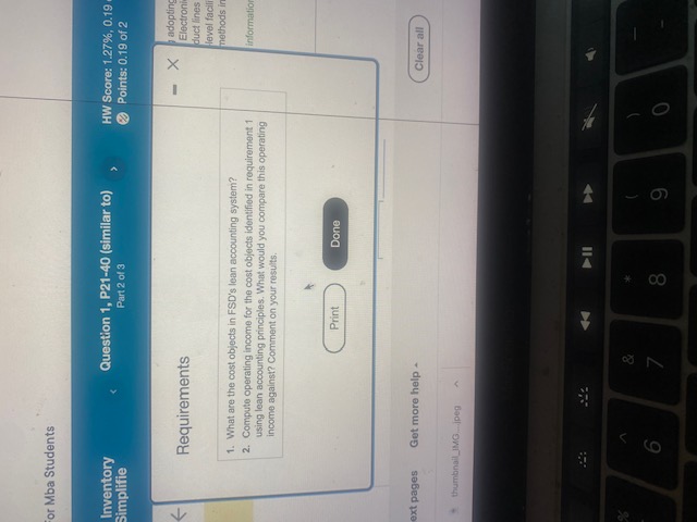 Mba Students Accounting report (in thousands of