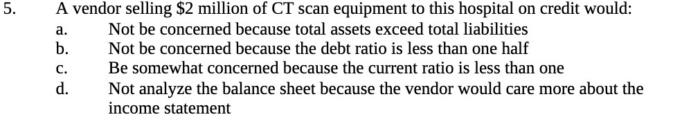 S. A vendor selling $2 million of CT scan