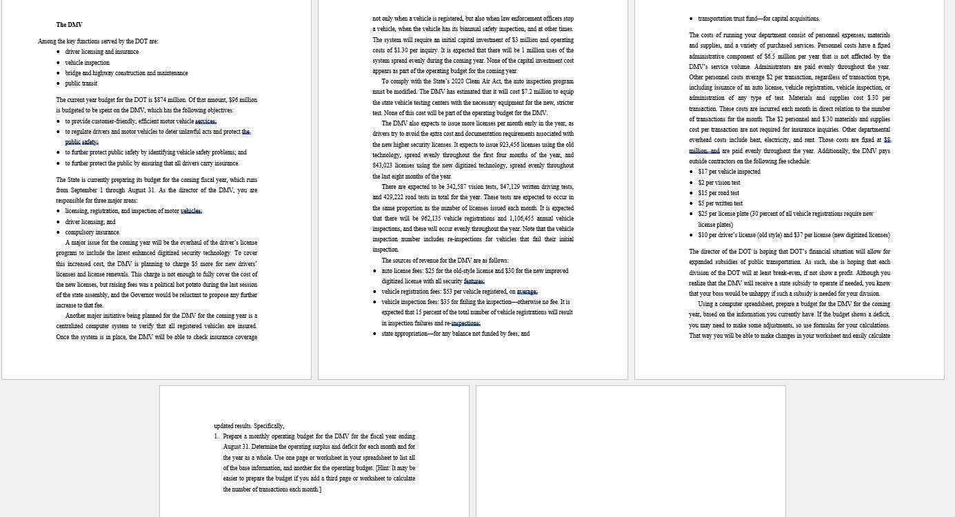 MUST SHOW EXCEL WORK