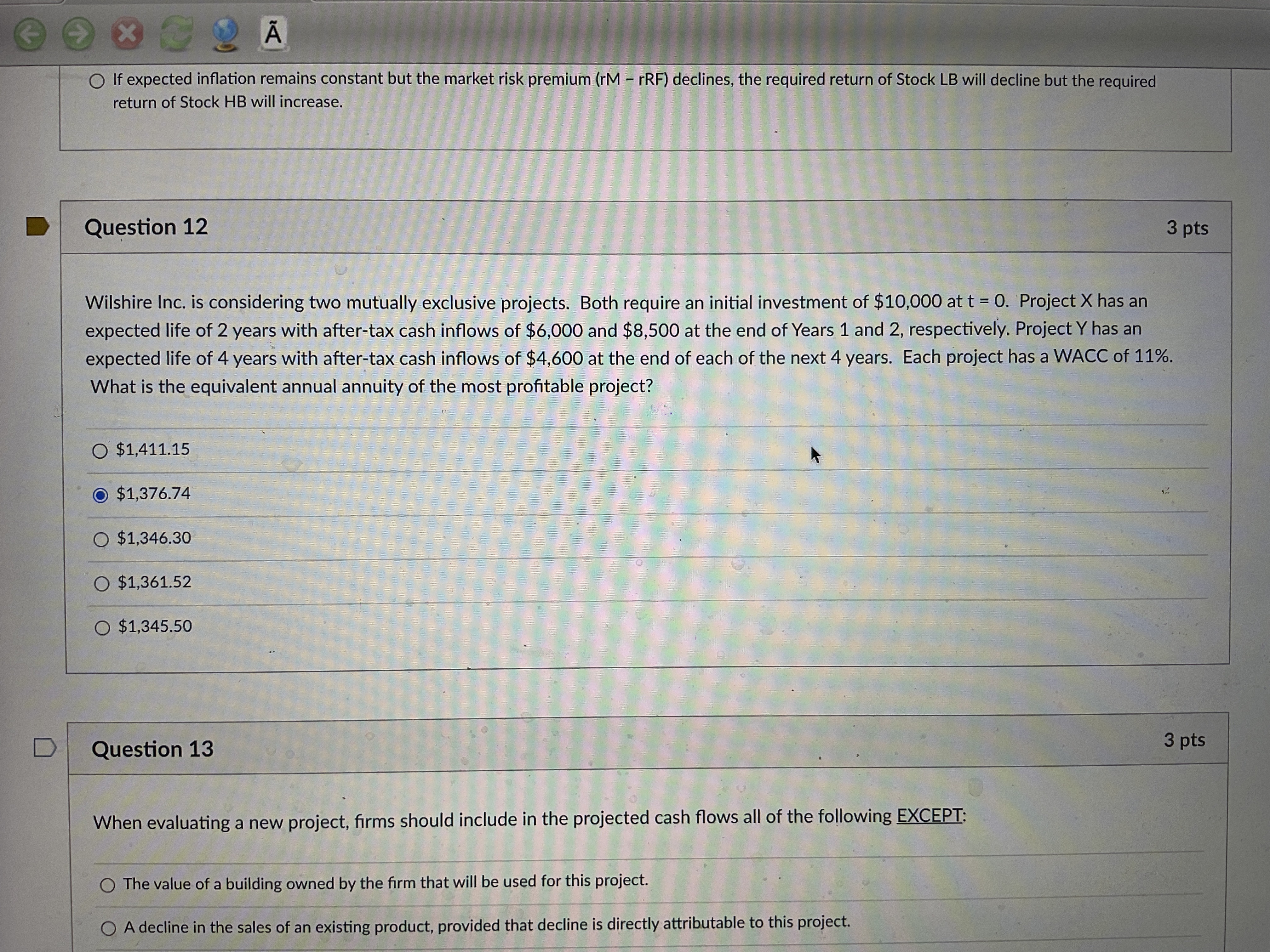 If expected inflation remains constant but the