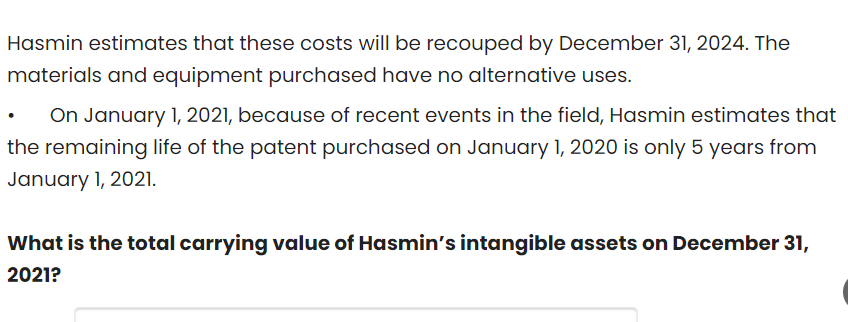 HASMIN COMPANY has provided information on