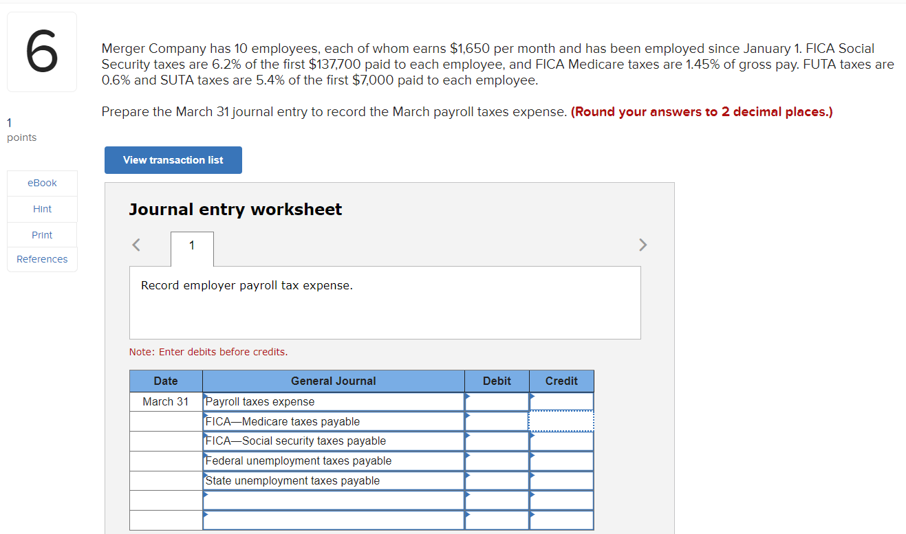 ASSIGNMENT #1 6 Merger Company has 10 employees,