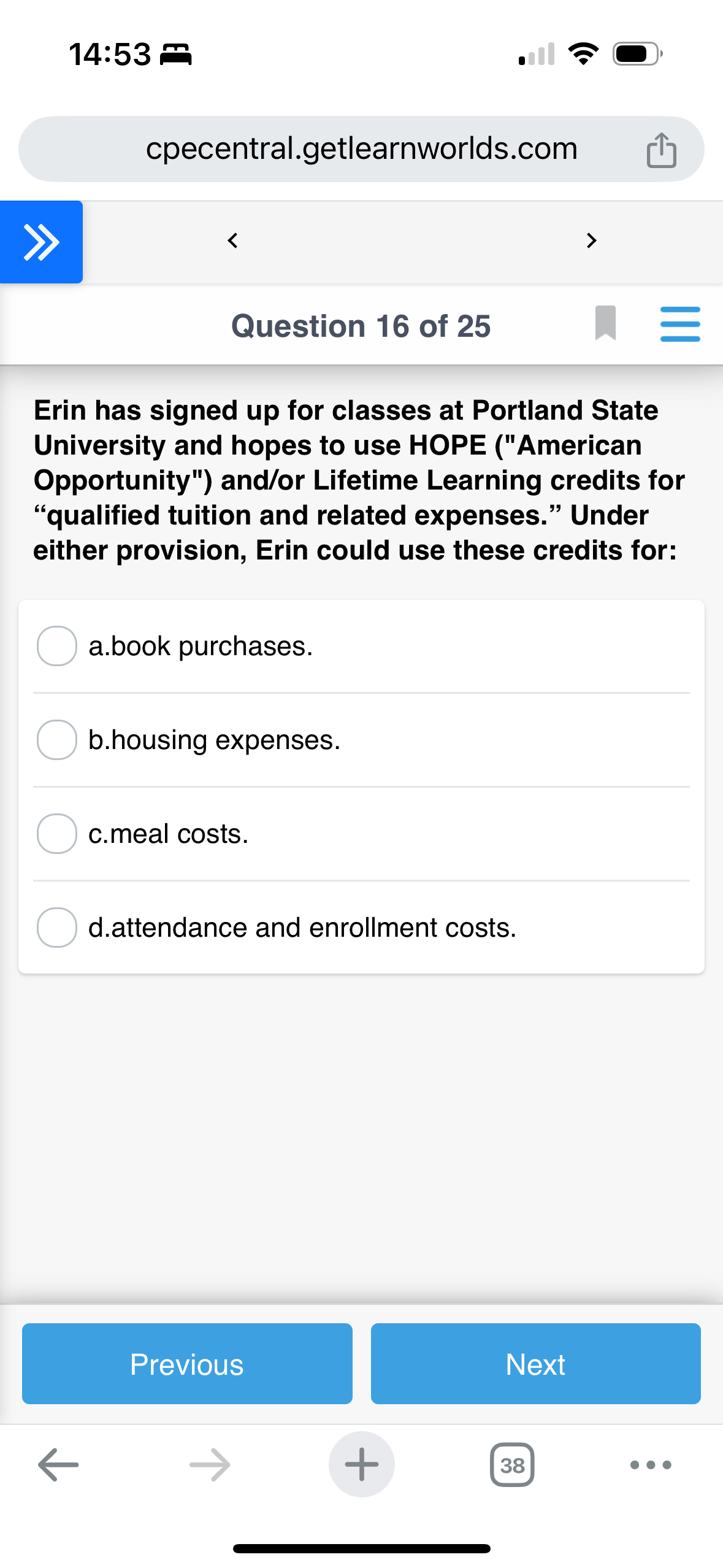 1 4 : 5 3 m cpecentral.getlearnworlds.com