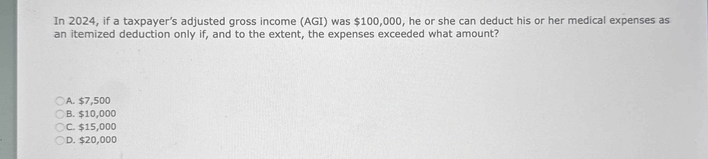 In 2 0 2 4 , if a taxpayer's adjusted gross