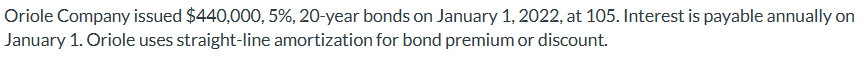 Oriole Company issued $ 4 4 0 , 0 0 0 , 5 % , 2 0