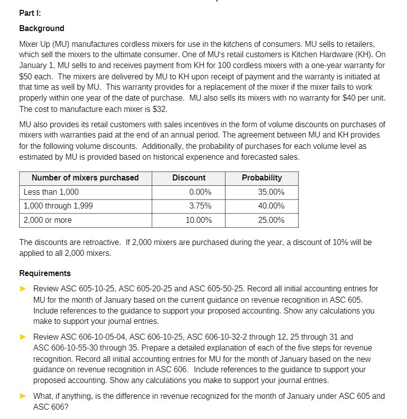 Part I: Background Mixer Up (MU) manufactures