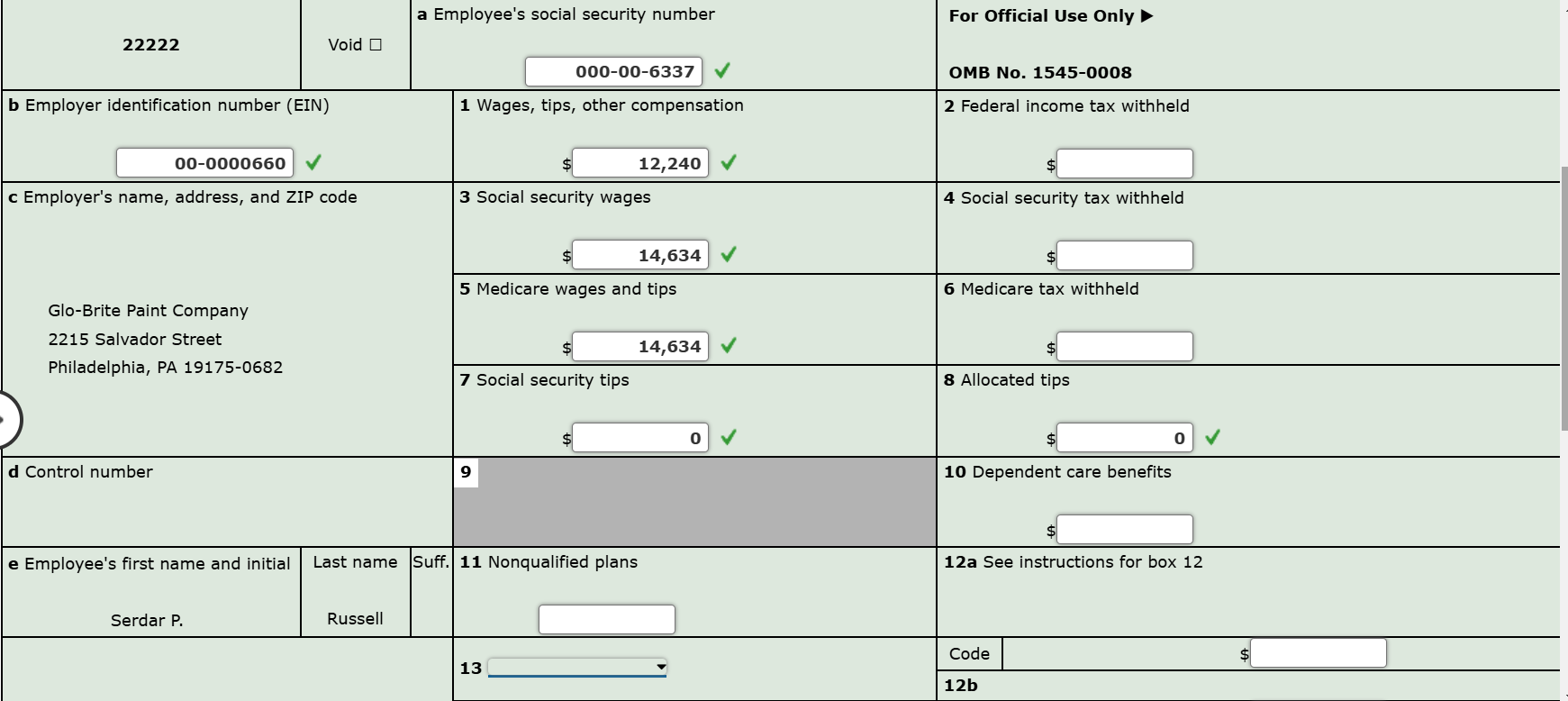 Transaction No. 21 The Payroll Department was