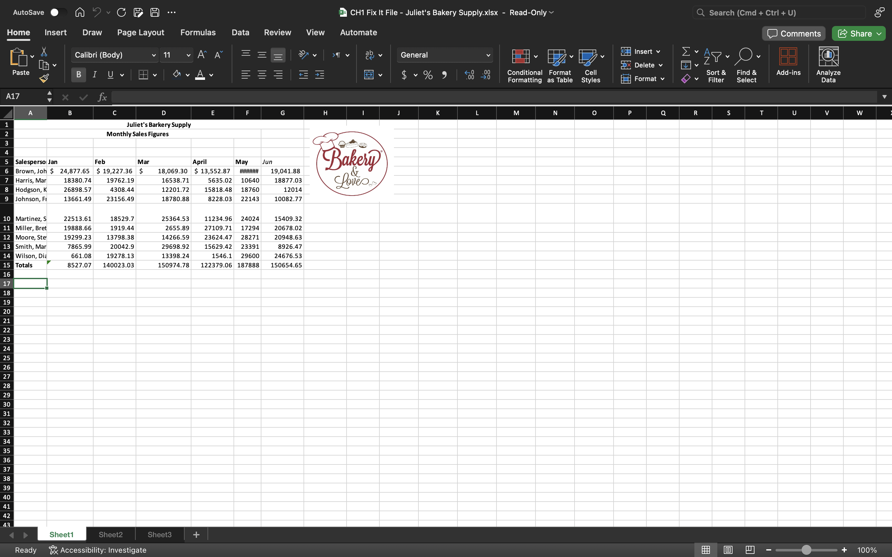 Open the Chapter 1 Fix Itfile. There are many