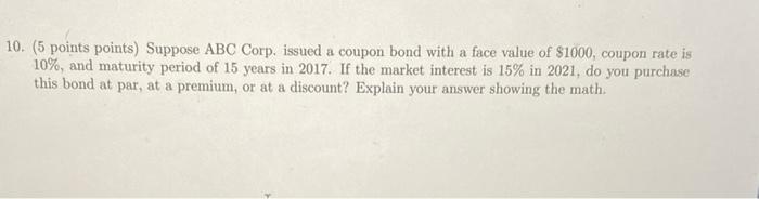 Solve clearly 9. (5 points points) Suppose ABC