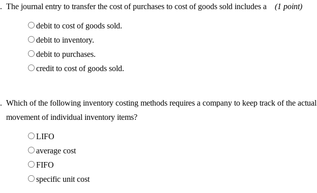 . The journal entry to transfer the cost of