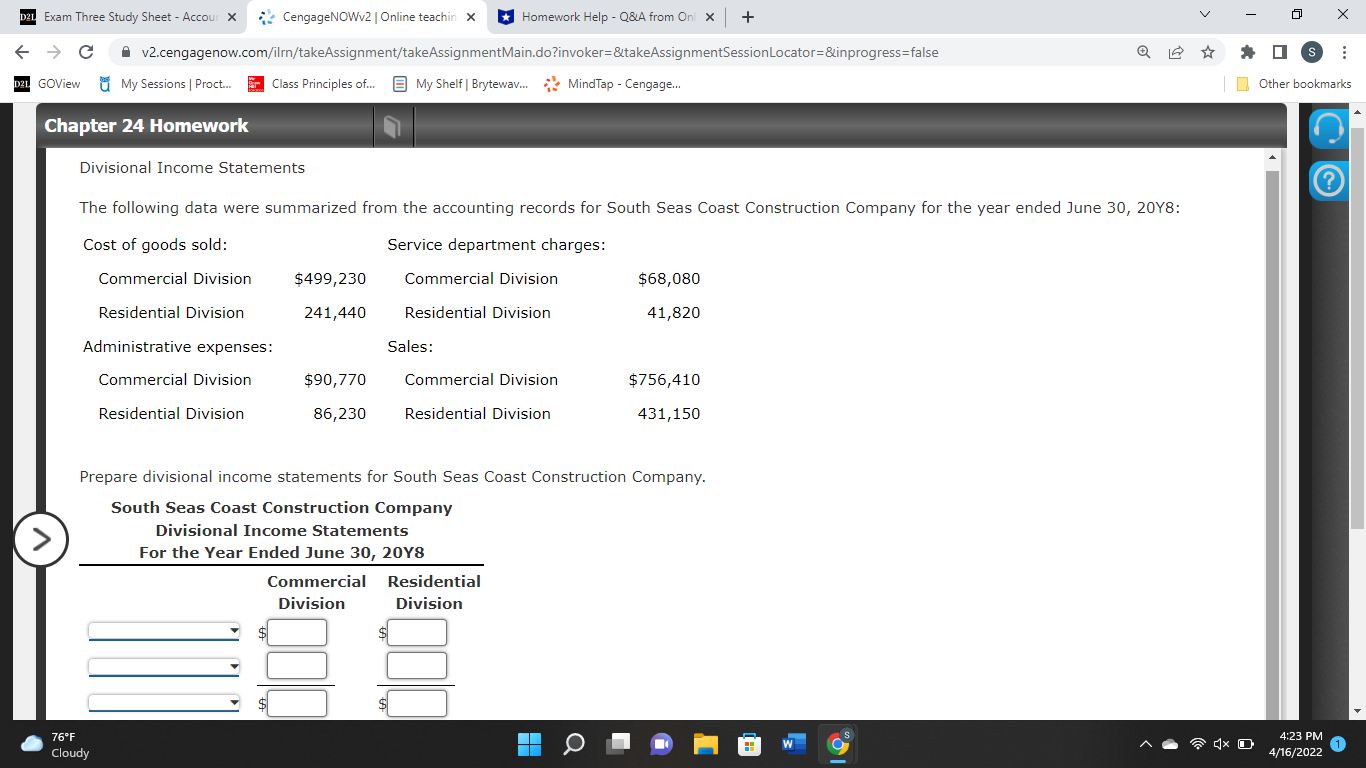 D21 Exam Three Study Sheet - Accour X