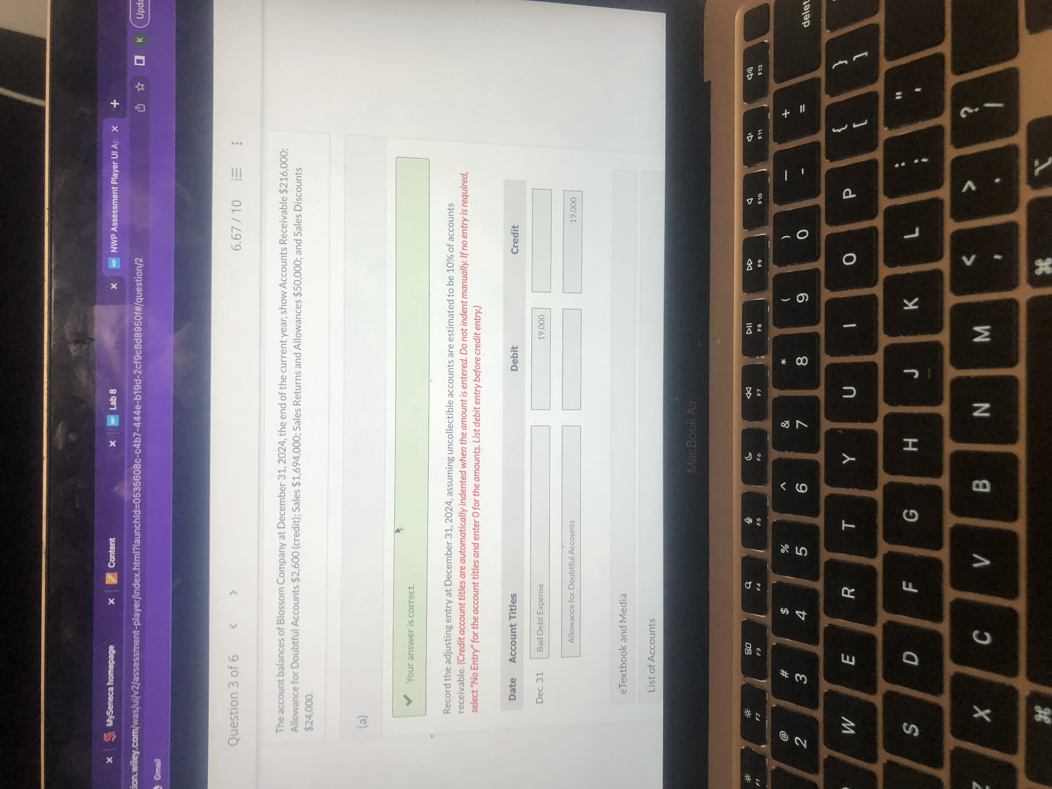X MySeneca homepage X Content We Lab 8 we NWP