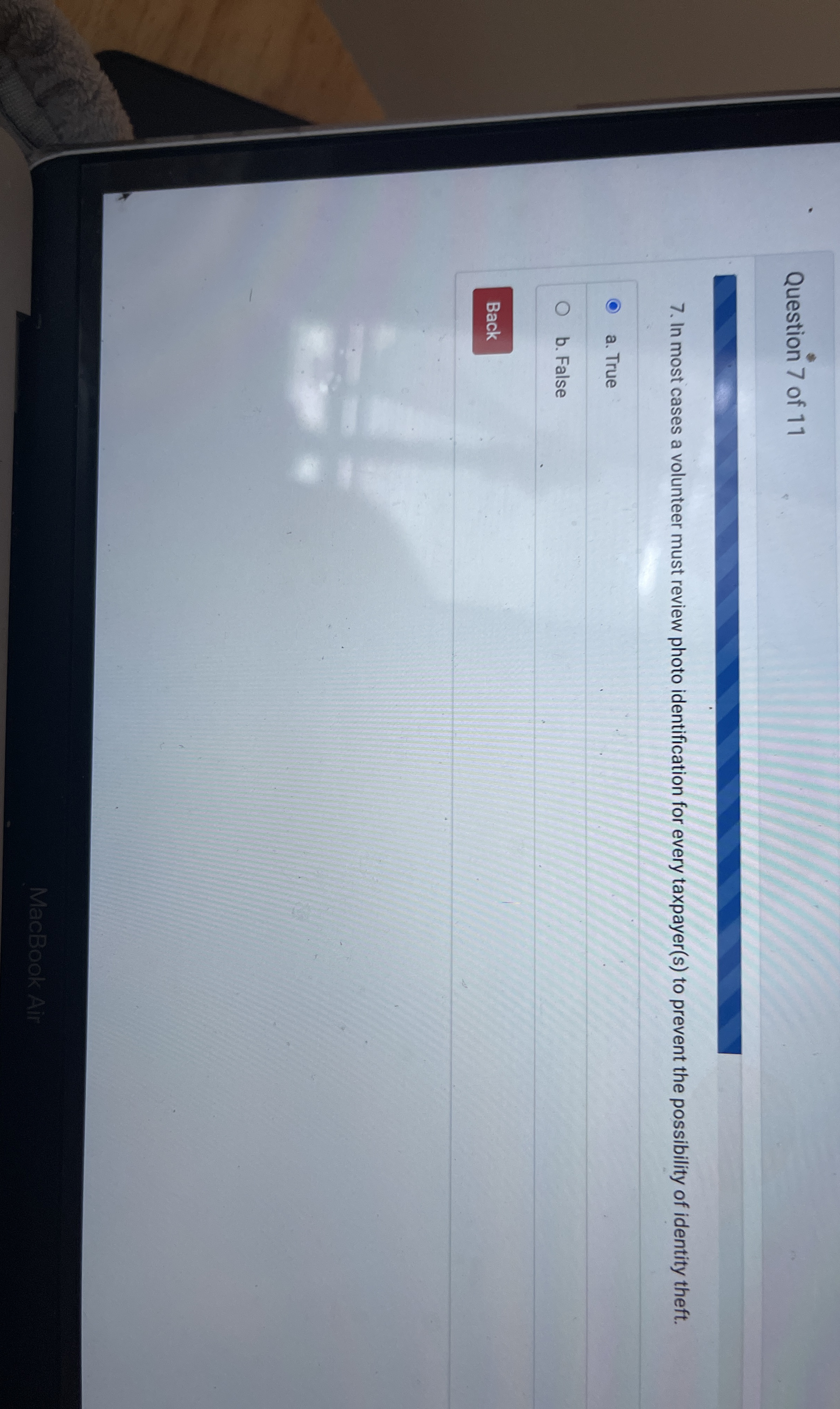 Question 7 of 1 1 7 . In most cases a volunteer