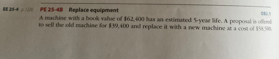EE 25-4 p 1216 PE 25-48 Replace equipment OBJ. 1