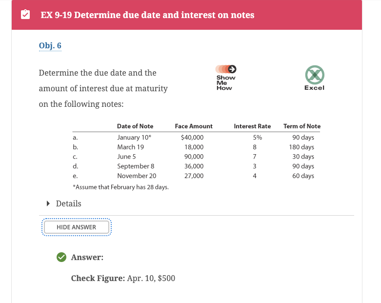 Exercise 9-19 Name: Section: Score: King Cada:
