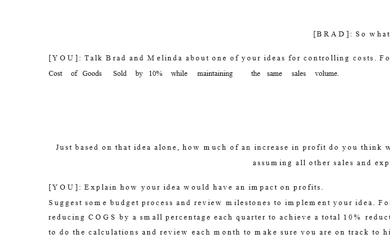 [BRAD]: So tvhat [YOU]: Talk Brad and Melinda
