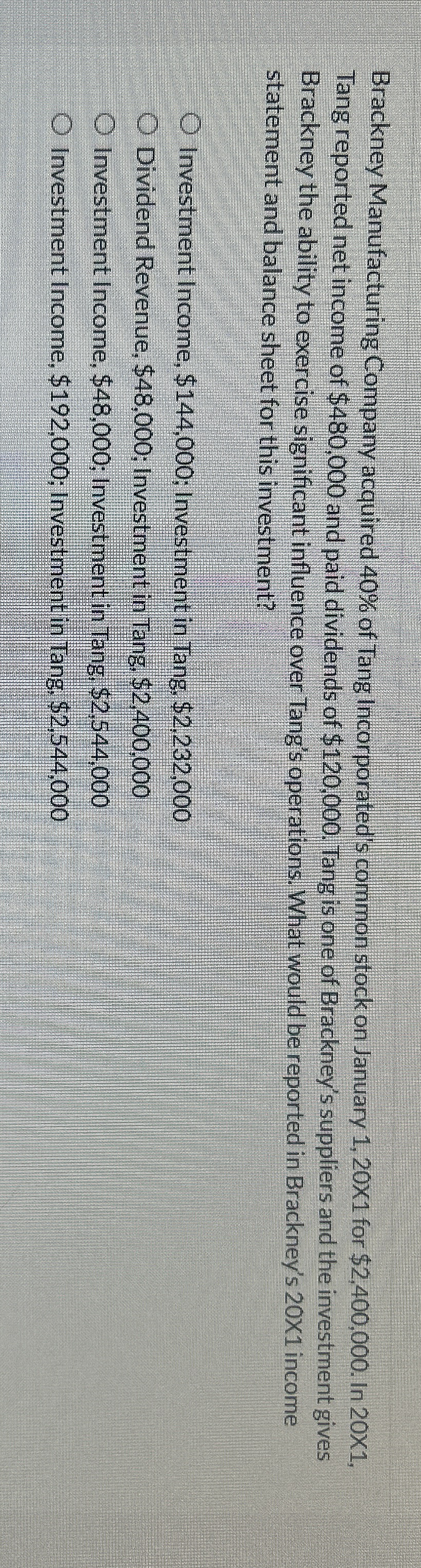 Brackney Manufacturing Company acquired 4 0 % of