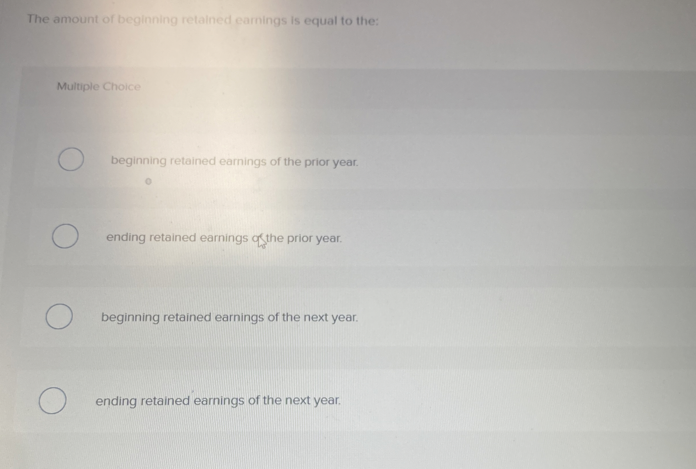 The amount of beginning retained earnings is