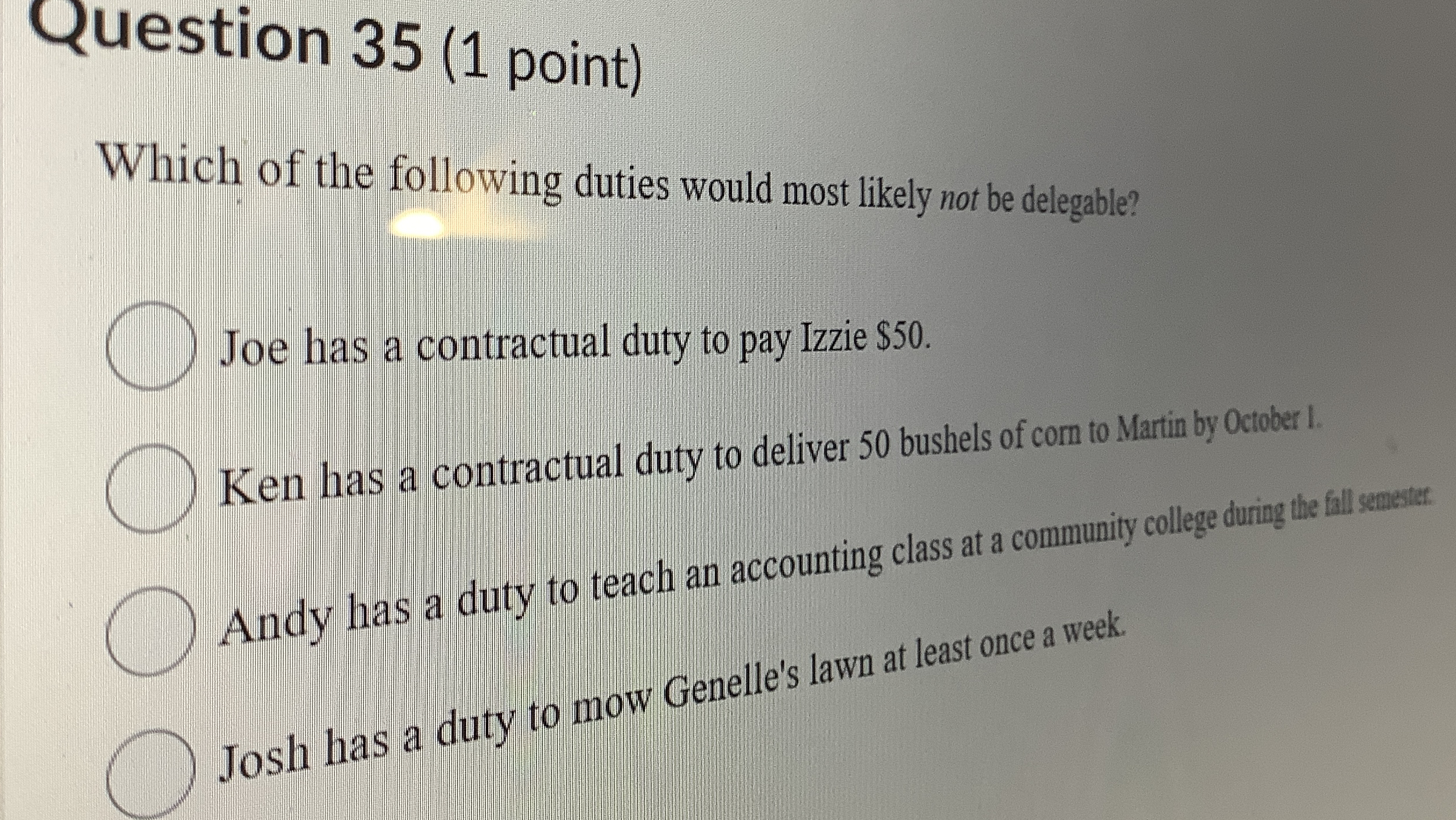 Question 3 5 ( 1 point ) Which of the following