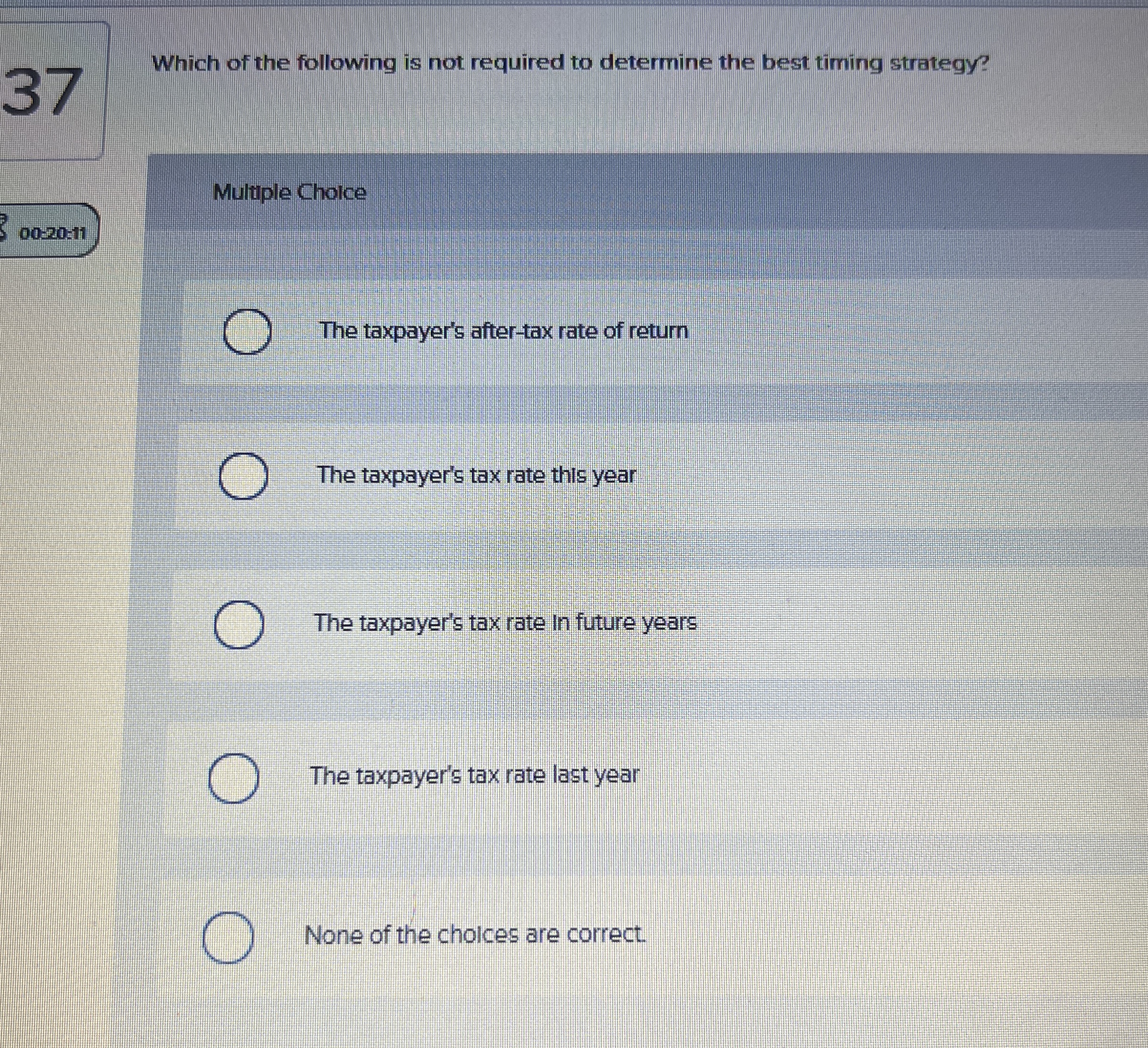 3 7 Which of the following is not required to