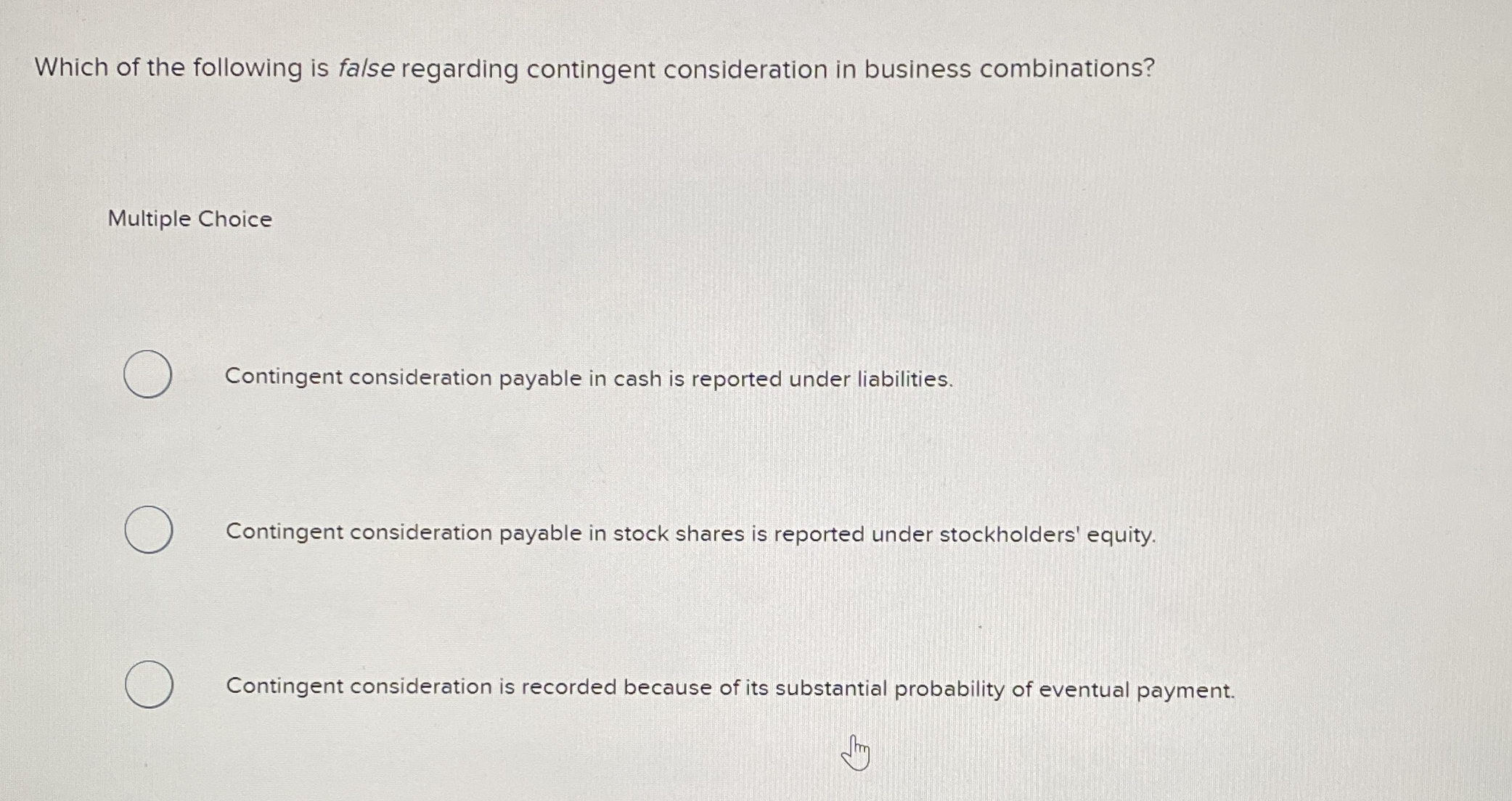 Which of the following is false regarding