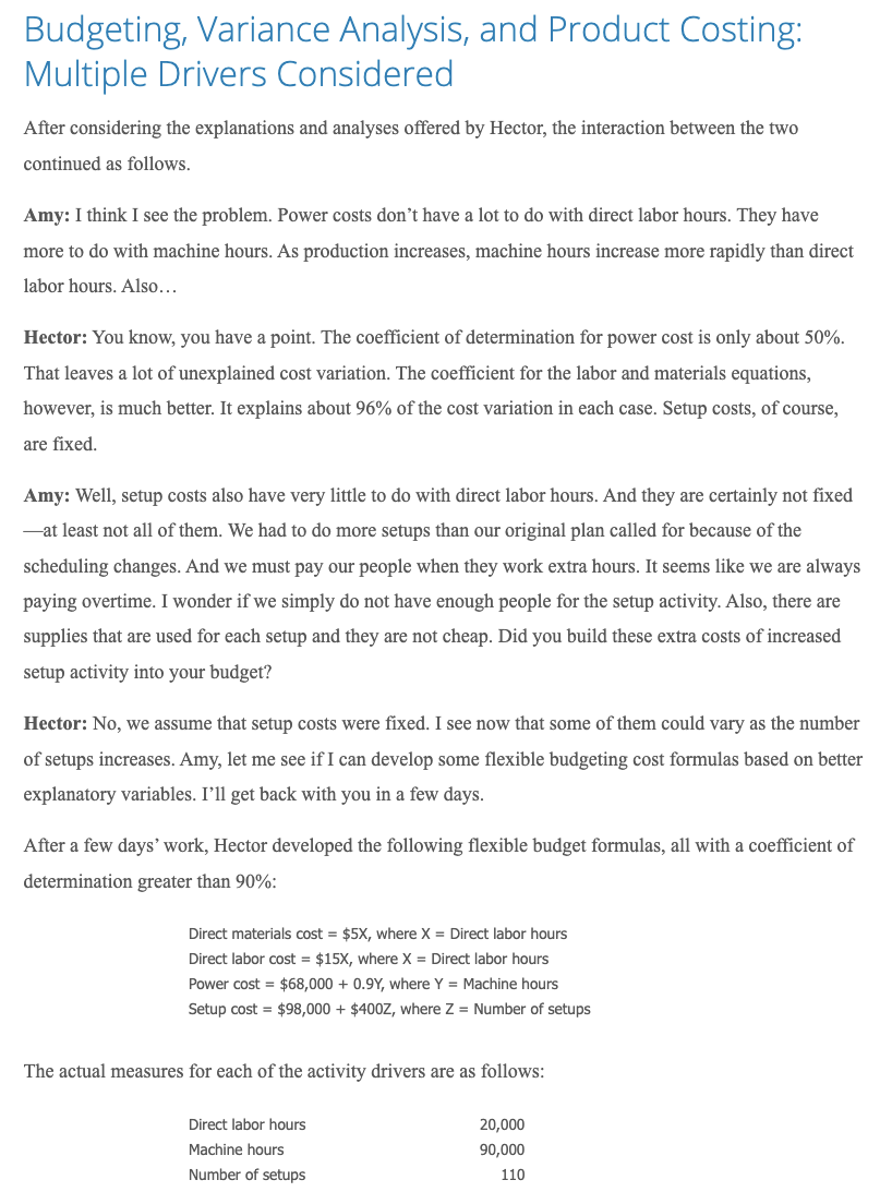 Budgeting and Variance Analysis Using Only a