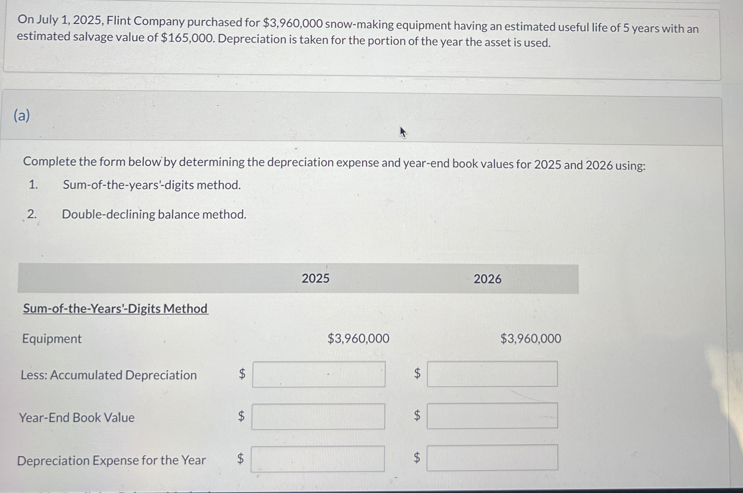 On July 1 , 2 0 2 5 , Flint Company purchased for