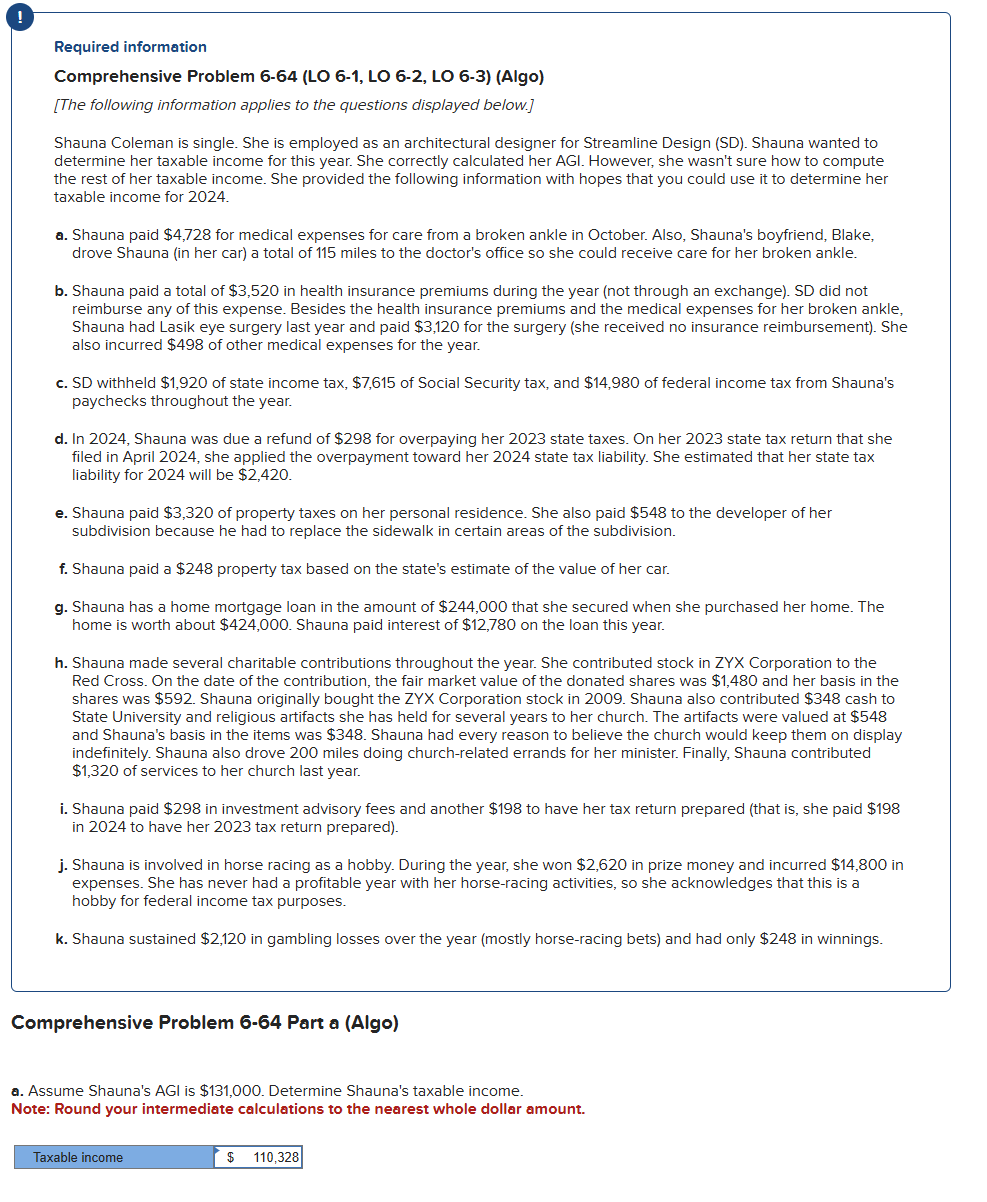 ! Required information Comprehensive Problem 6 -
