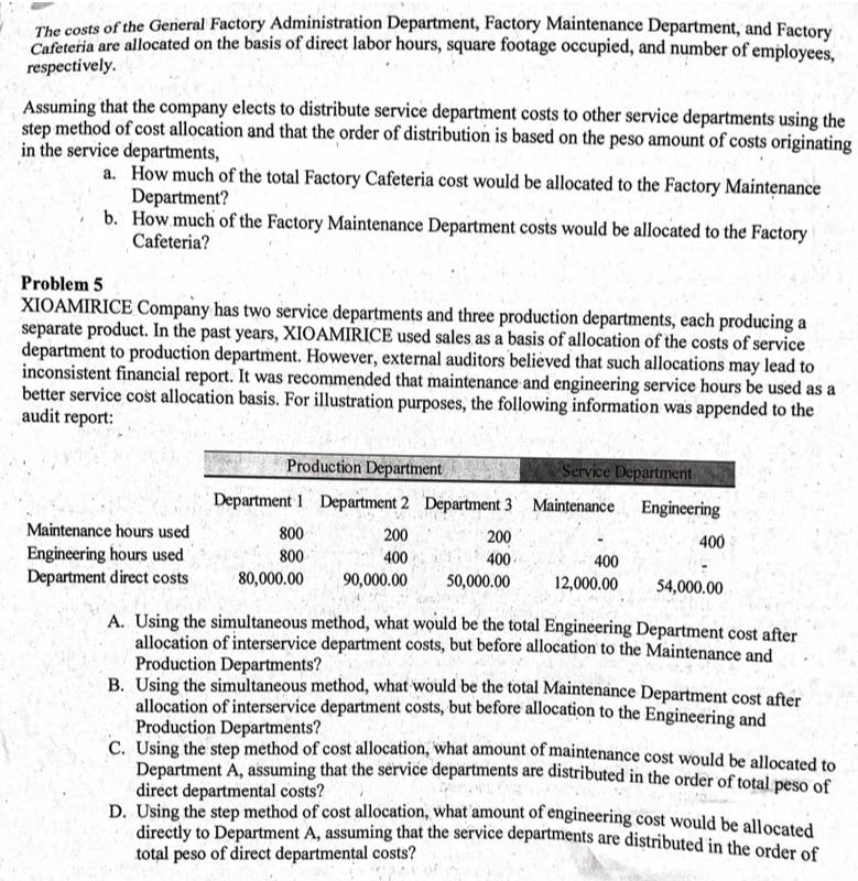 Sub: Cost Accounting PROBLEMS Problem 1: Luna