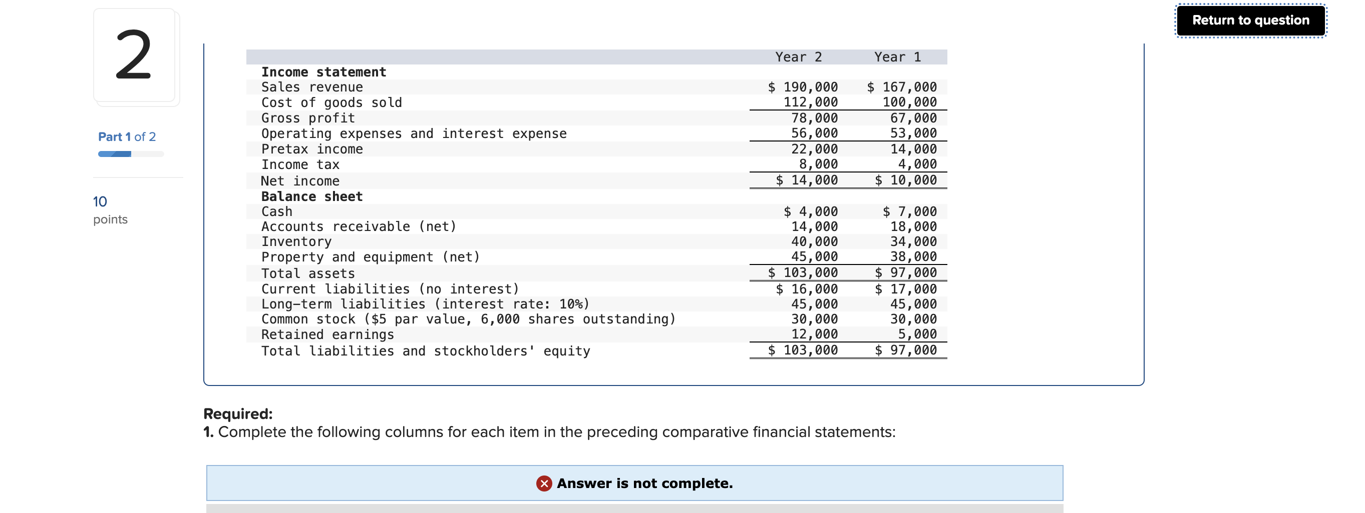 It is saying my answer is incomplete. I do not