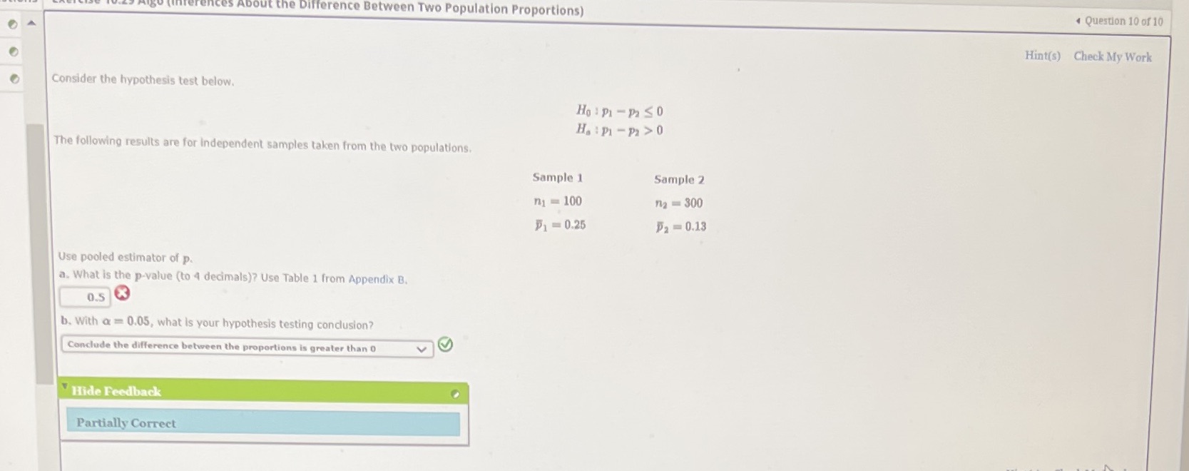 About the Difference Between Two Population