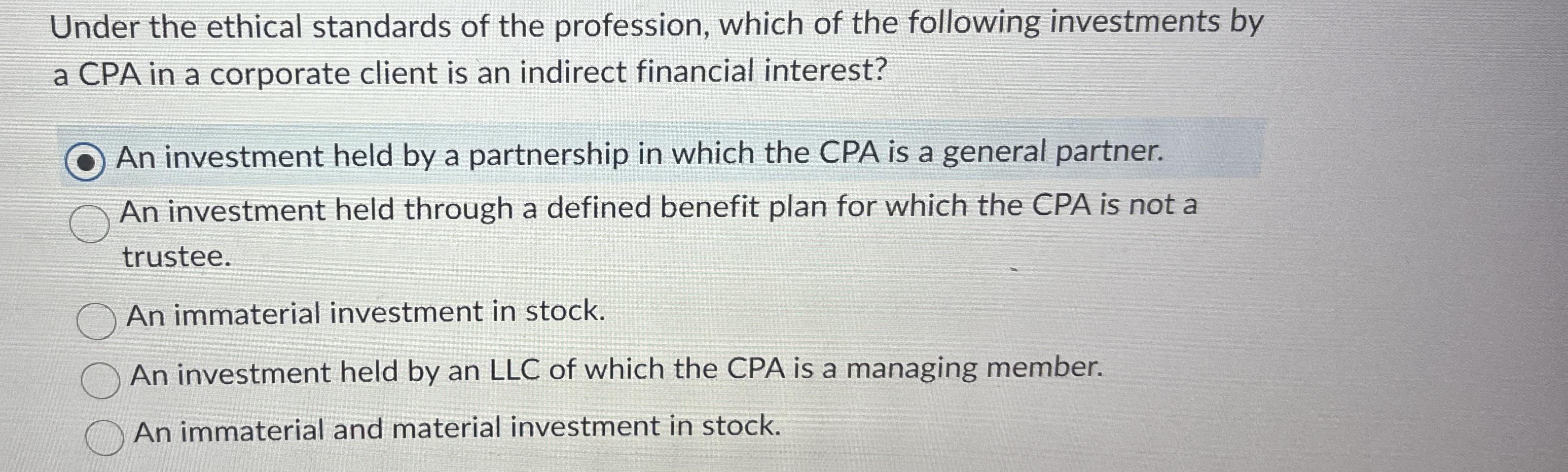 Under the ethical standards of the profession,