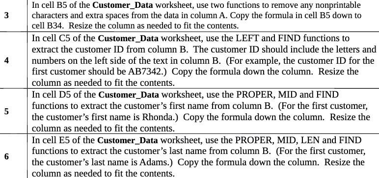 In cell BE of the Customer_Data worksheet, use
