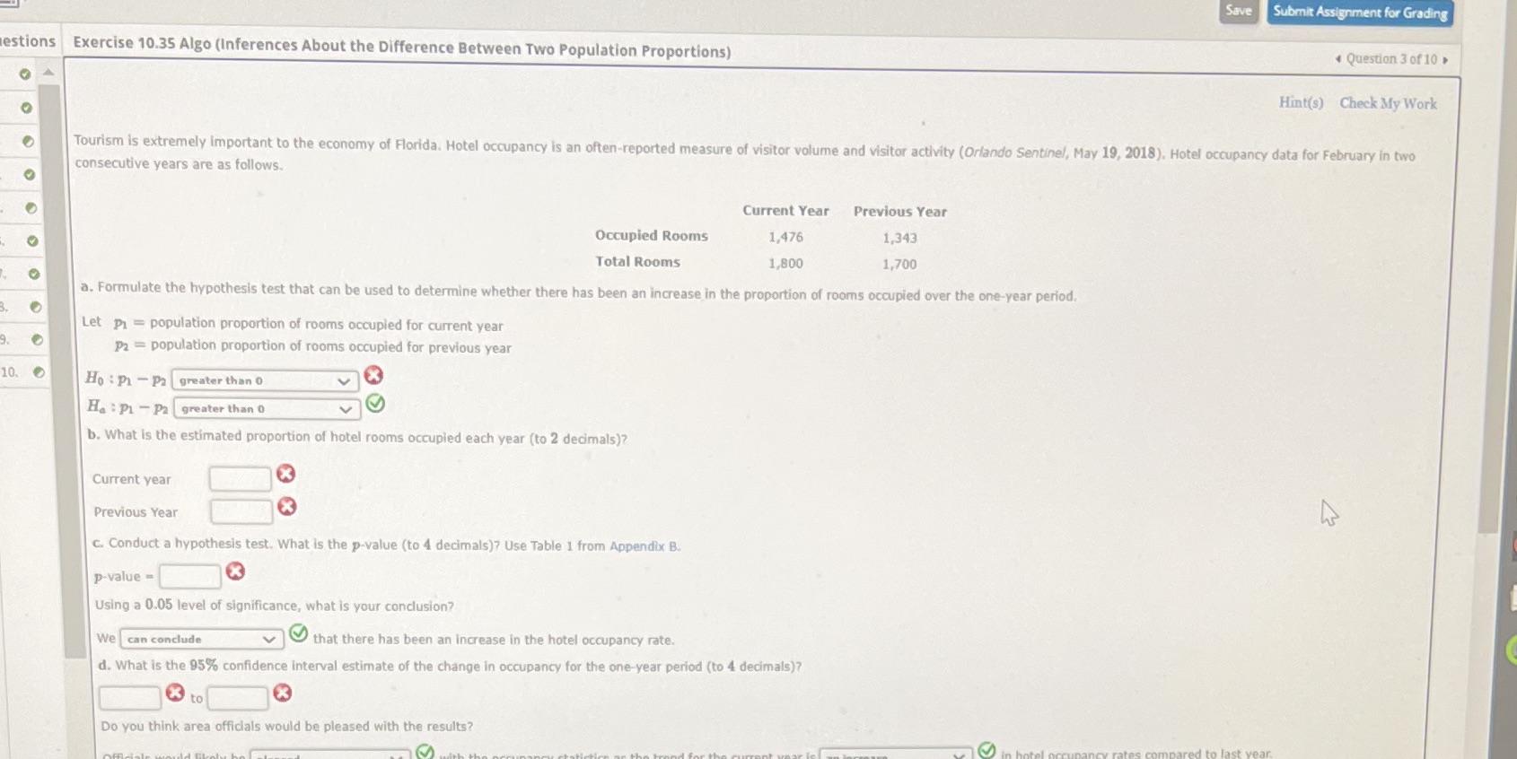 Save Submit Assignment for Grading estions