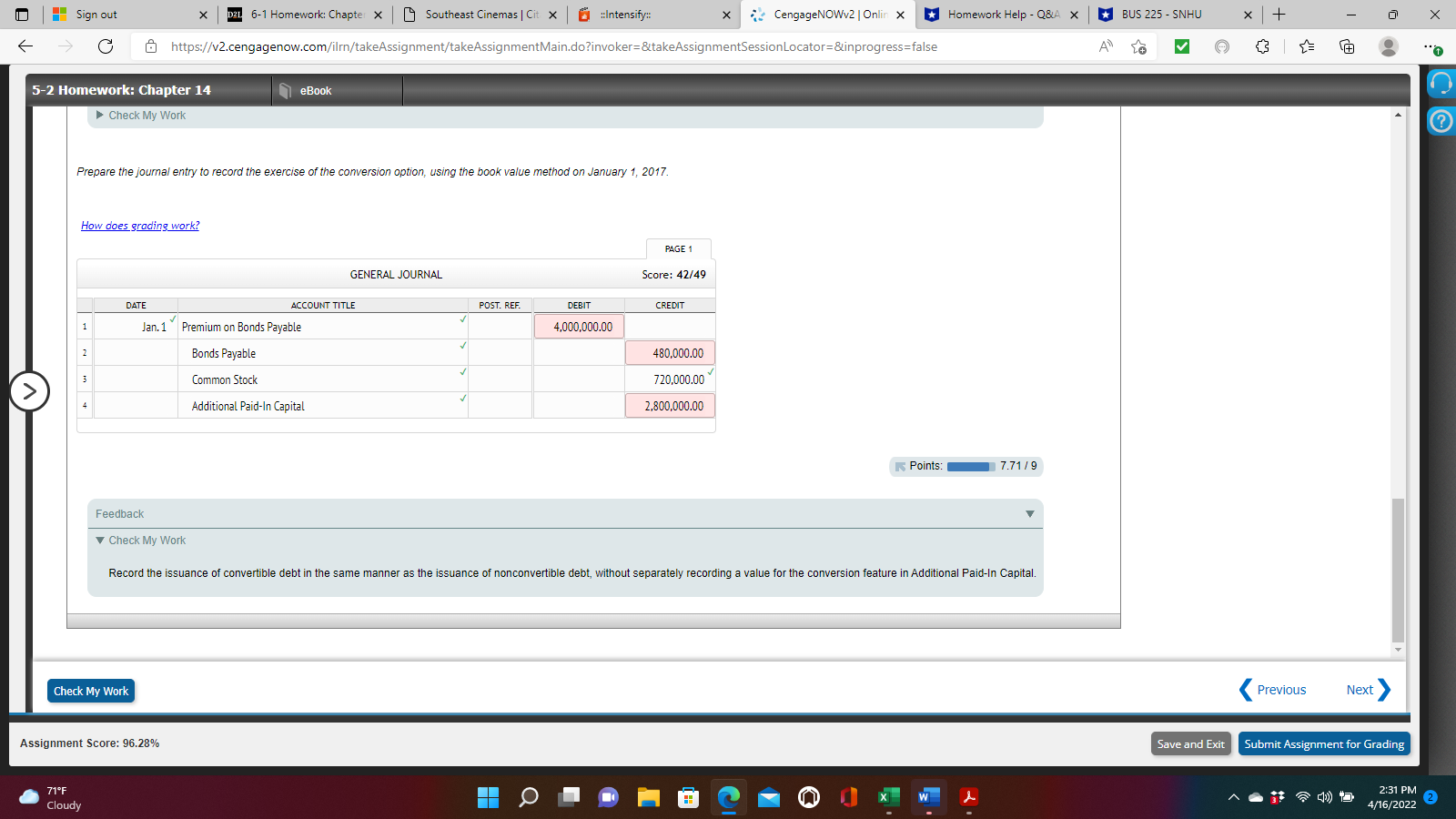 Needing help with this Intermediate Accounting II