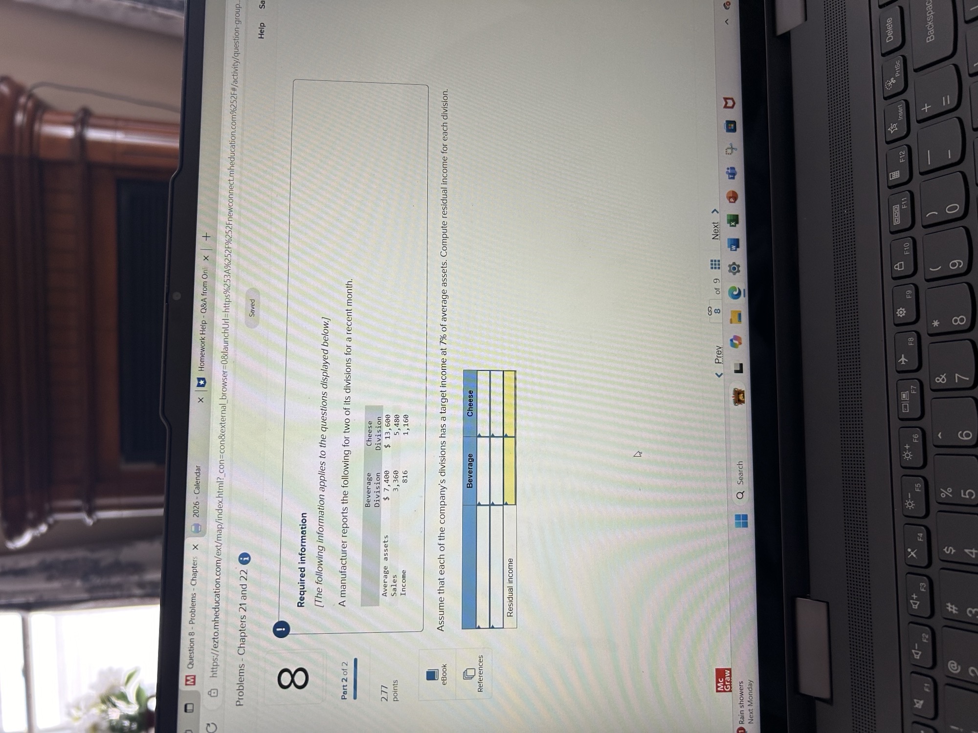M Question 8 - Problems - Chapters x 2026 -
