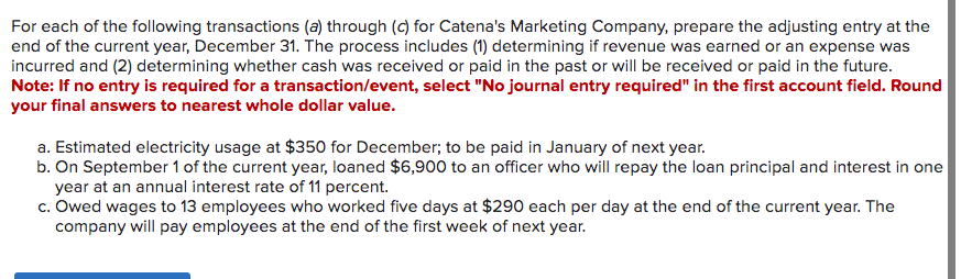 1. Catena's Marketing Company has the