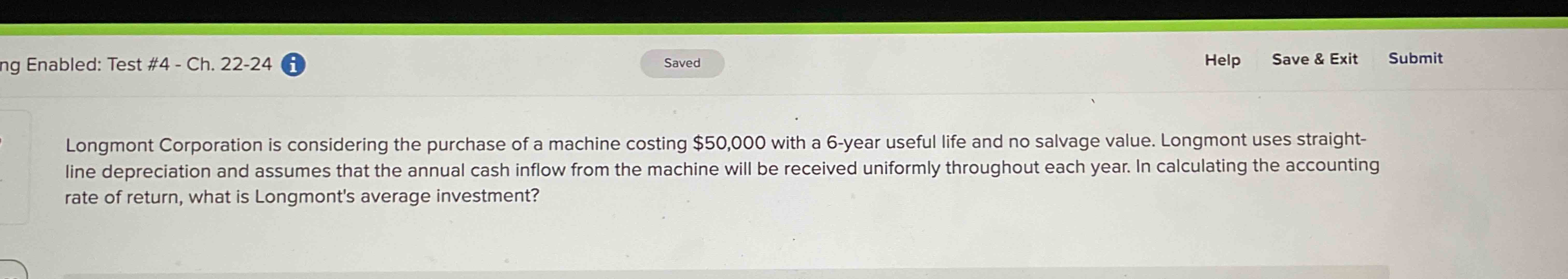 Longmont Corporation is considering the purchase
